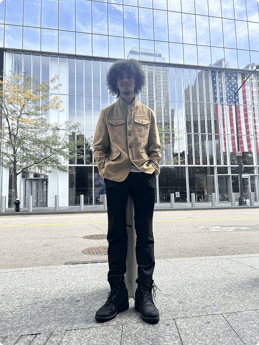 Christian Haskins standing outside a SaaS HQ